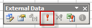 The refresh button on the External data toolbar