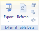  External table data group