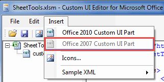 Inserting a customUI part