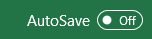 Excel window caption indicating Autosave is off