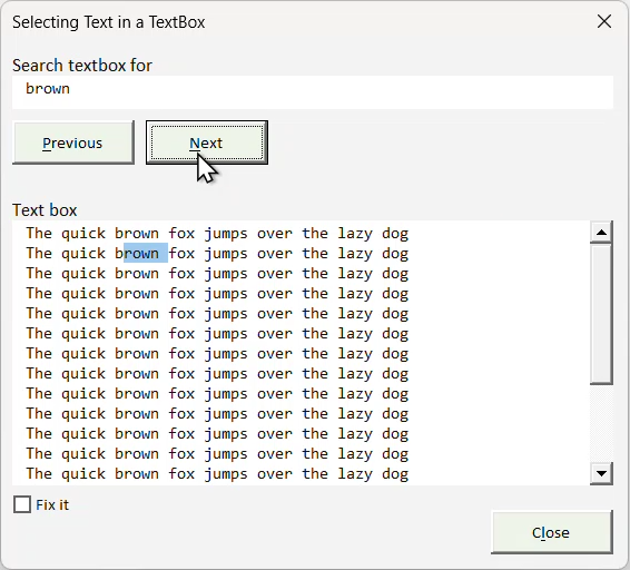 Video showing the problematic text selection in a text box