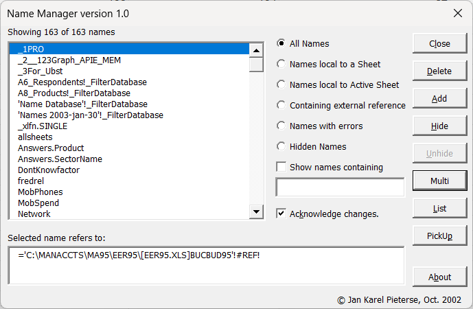 Name Manager first version