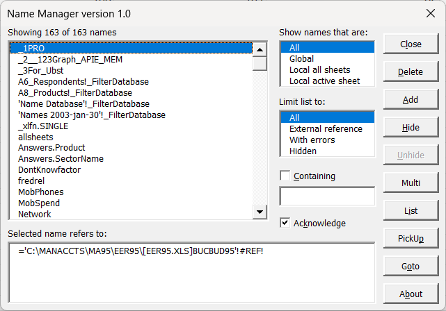 Name Manager second version