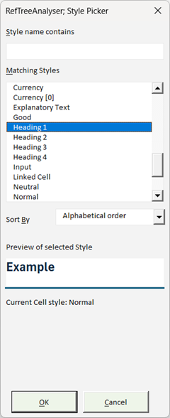 RefTreeAnalyser Table Of Content