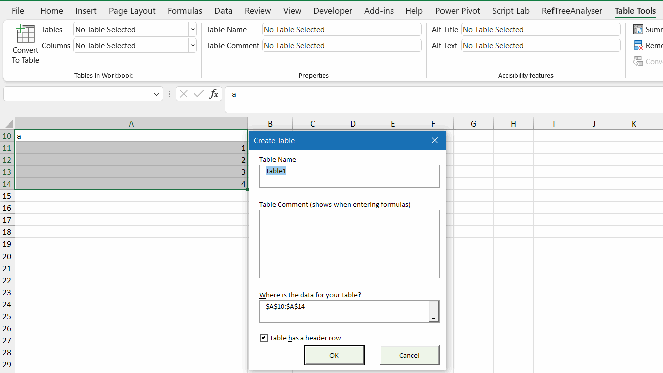 TableTools add-in for Excel
