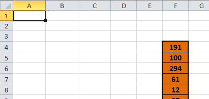 Wheel Of Fortune In Excel, Creating a wheel step 1